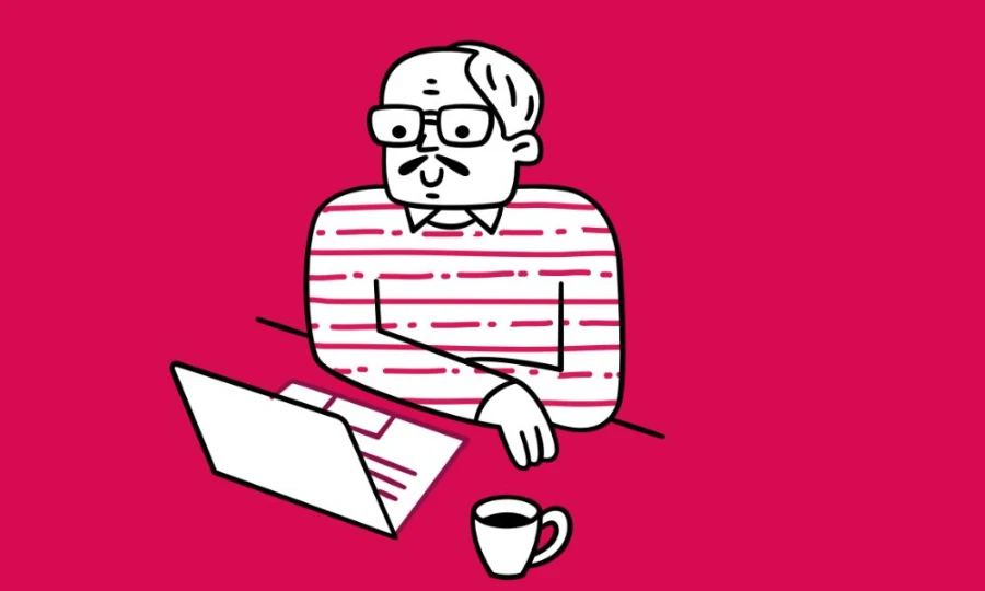 Illustration of a man going through the Making a Will Checklist