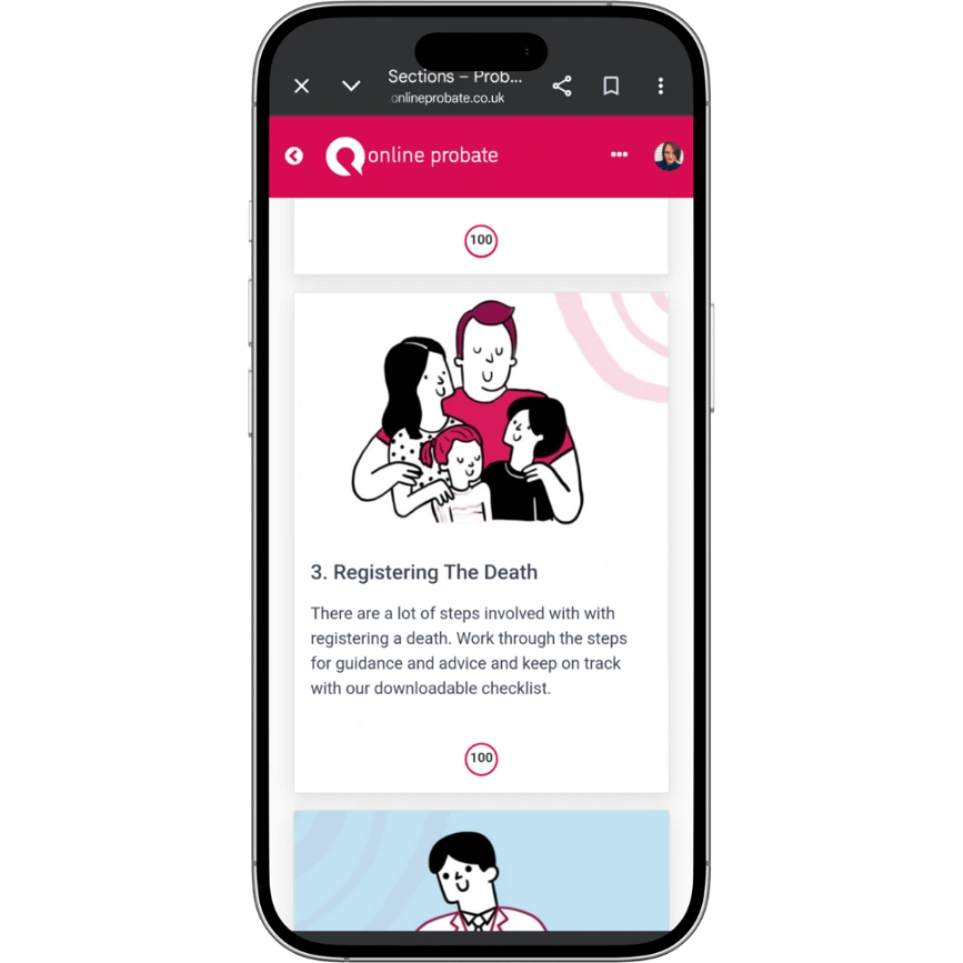 DIY Probate portal is mobile friendly