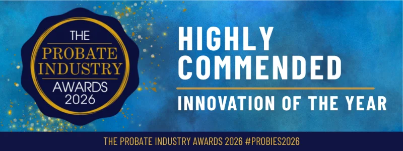 Highly commended innovation by the probate awards